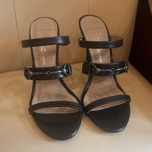 Donald J. Pliner Black Strappy Heels